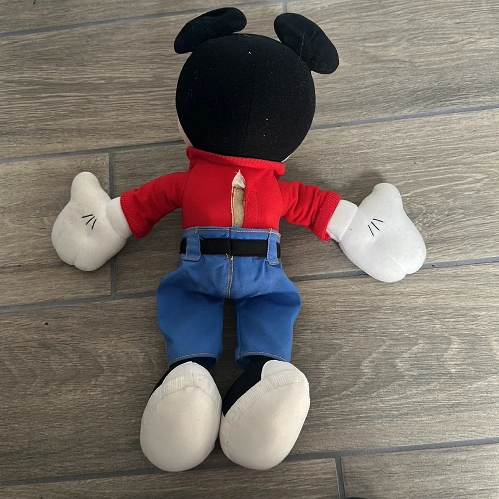 Mickey Mouse in Jean trousers. Sits on a shelf. 15” - Picture 3 of 3